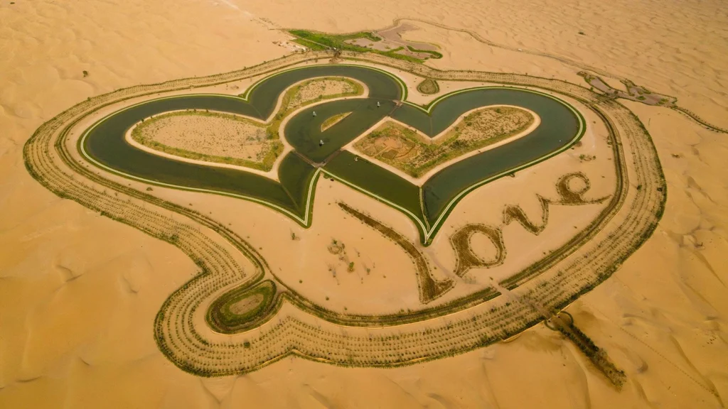 Love Lake Dubai heart shape design