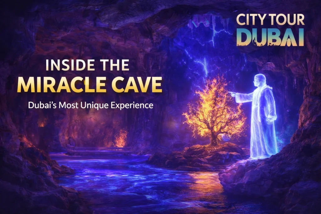 Cave of Miracles Dubai, miracle cave Quranic Park, interactive exhibits Dubai, Islamic history Dubai, educational attraction Dubai, indoor attraction UAE, Quran stories exhibit